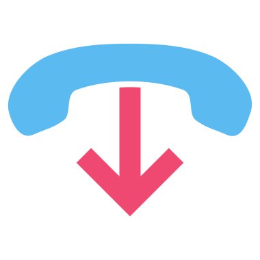 Düz vektör piktogram telefon asmak