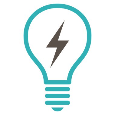 Elektrikli ampul düz vektör piktogram