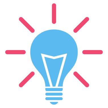 Elektrik ışık düz vektör piktogram