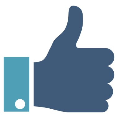 Düz vektör piktogram başparmak