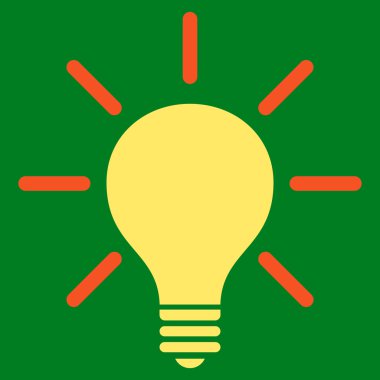 Ampul düz vektör piktogram