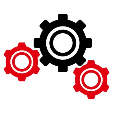 Dişli Çarklar Düz Vektör Piktogram