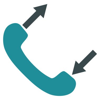 Düz vektör piktogram konuşurken telefon