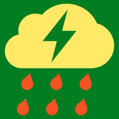 Fırtına düz vektör piktogram