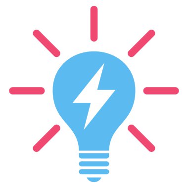 Elektrik ampulü düz vektör piktogram