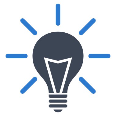 Elektrik ışık düz vektör piktogram