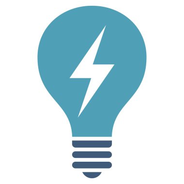 Elektrikli ampul düz vektör piktogram