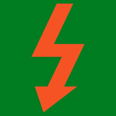 Yüksek gerilim düz vektör piktogram