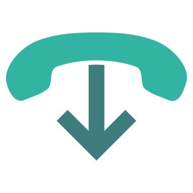 Düz vektör piktogram telefon asmak