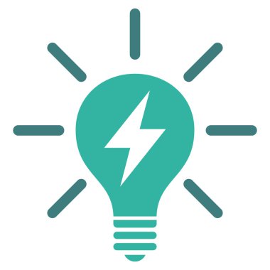 Elektrik ampulü düz vektör piktogram