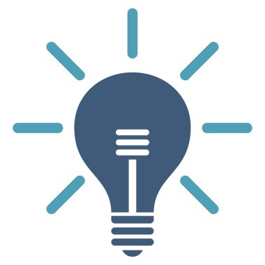 Ampul düz vektör piktogram