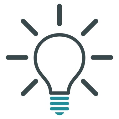 Ampul düz vektör piktogram