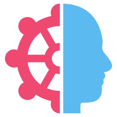 Akıl düz vektör piktogram