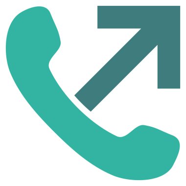 Giden çağrı düz vektör piktogram