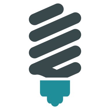 Floresan ampul düz vektör piktogram