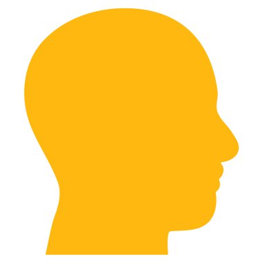 Kafa düz vektör piktogram profil