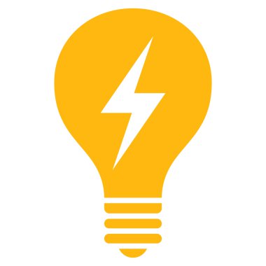 Elektrik ampul düz vektör piktogram