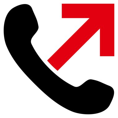 Giden çağrı düz vektör piktogram