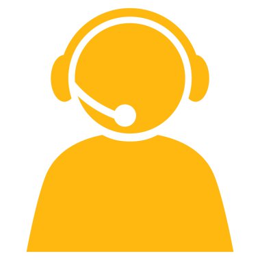 Çağrı merkezi Yöneticisi düz vektör piktogram