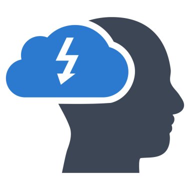 Beyin fırtınası düz vektör piktogram