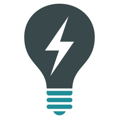 Elektrikli ampul düz vektör piktogram