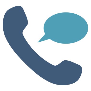 Telefon iletisi düz vektör piktogram