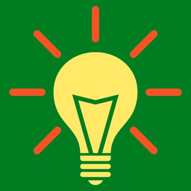 Elektrik ışık düz vektör piktogram