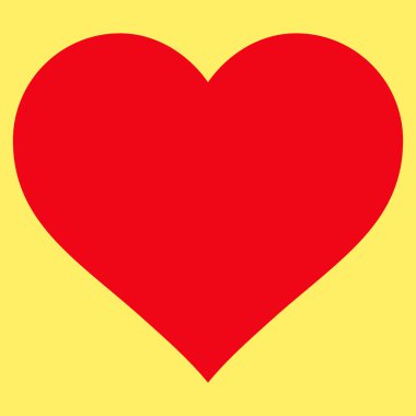 Aşk kalp düz vektör piktogram