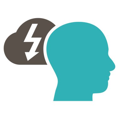 Beyin fırtınası düz vektör piktogram