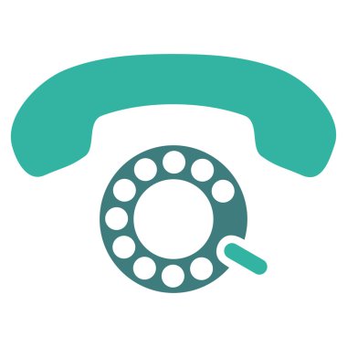 Darbeli aramayı düz vektör piktogram