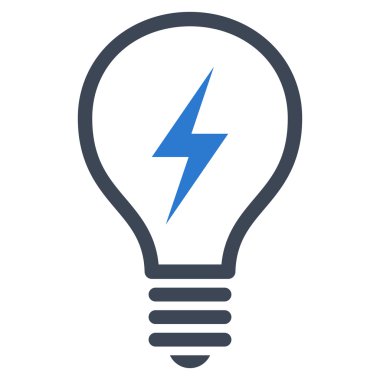 Elektrikli ampul düz vektör piktogram