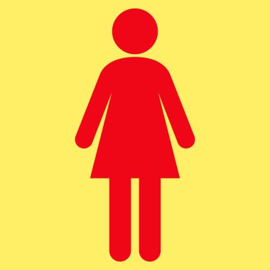 Kadın Düz Vektör Piktogram