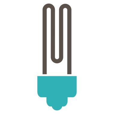 Floresan ampul düz vektör piktogram