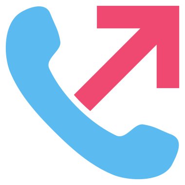 Giden çağrı düz vektör piktogram