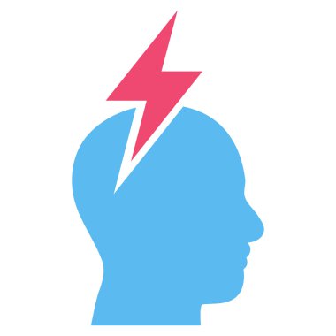 Baş ağrısı Düz Vektör Piktogram