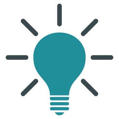 Ampul düz vektör piktogram