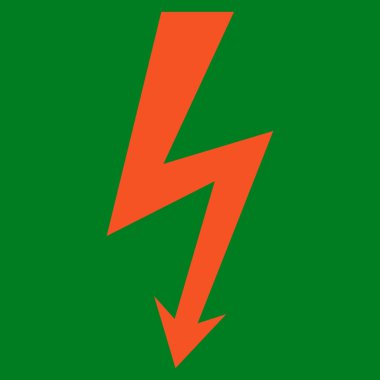 Yüksek gerilim düz vektör piktogram