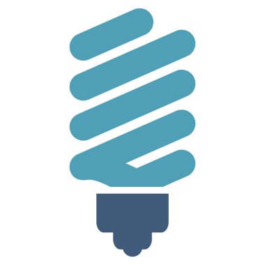 Floresan ampul düz vektör piktogram