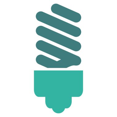 Floresan ampul düz vektör piktogram