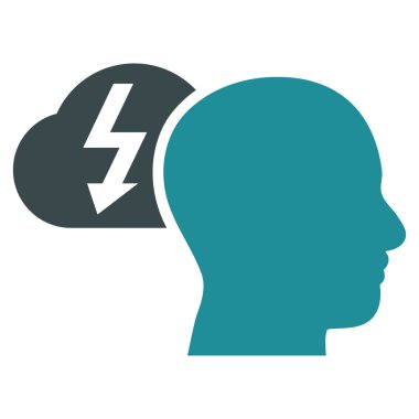 Beyin fırtınası düz vektör piktogram
