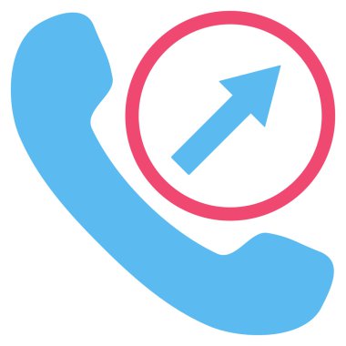 Giden çağrı düz vektör piktogram