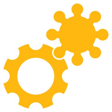 Motor parçaları düz vektör piktogram