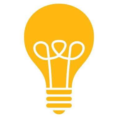 Lamba ampul düz vektör piktogram