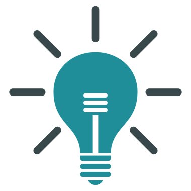 Ampul düz vektör piktogram