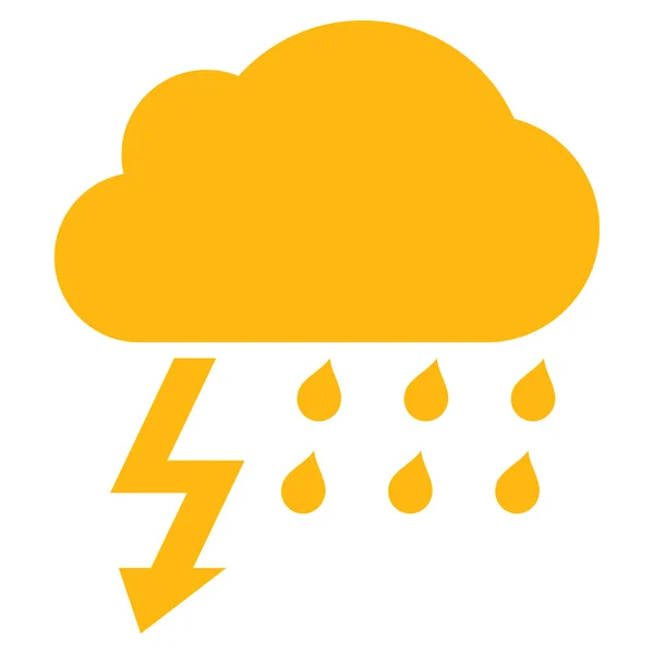 Thunderstorm Flat Vector Pictogram