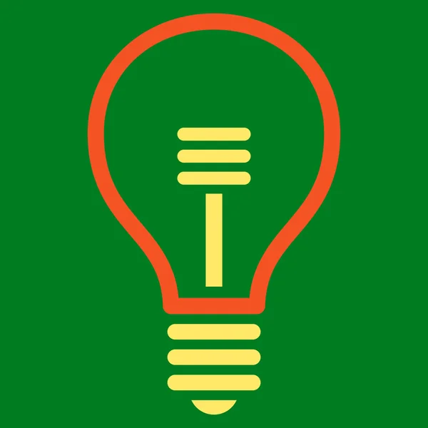 Lâmpada lâmpada plana vetor pictograma — Vetor de Stock