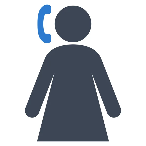 Roeping Lady Flat Vector Pictogram — Stockvector
