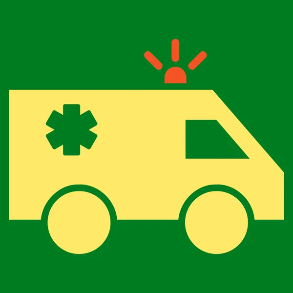 Ambulance Car Flat Vector Pictogram — Stock Vector