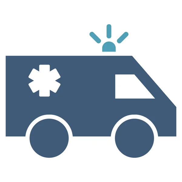 Krankenwagen Flachvektor-Piktogramm — Stockvektor