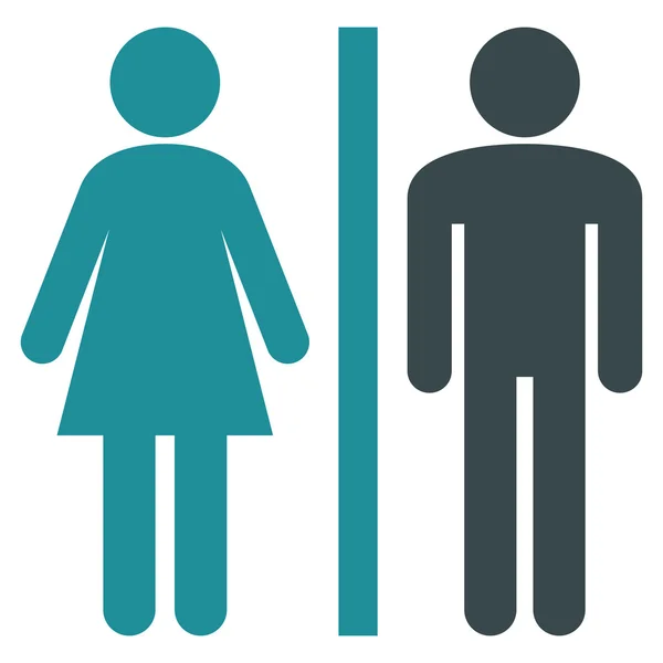 Pictogramme vectoriel plat de personnes de toilette — Image vectorielle